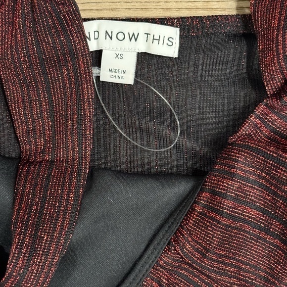 And Now This Metallic Sleeveless Bodysuit black/deep red size XS - Picture 7 of 11